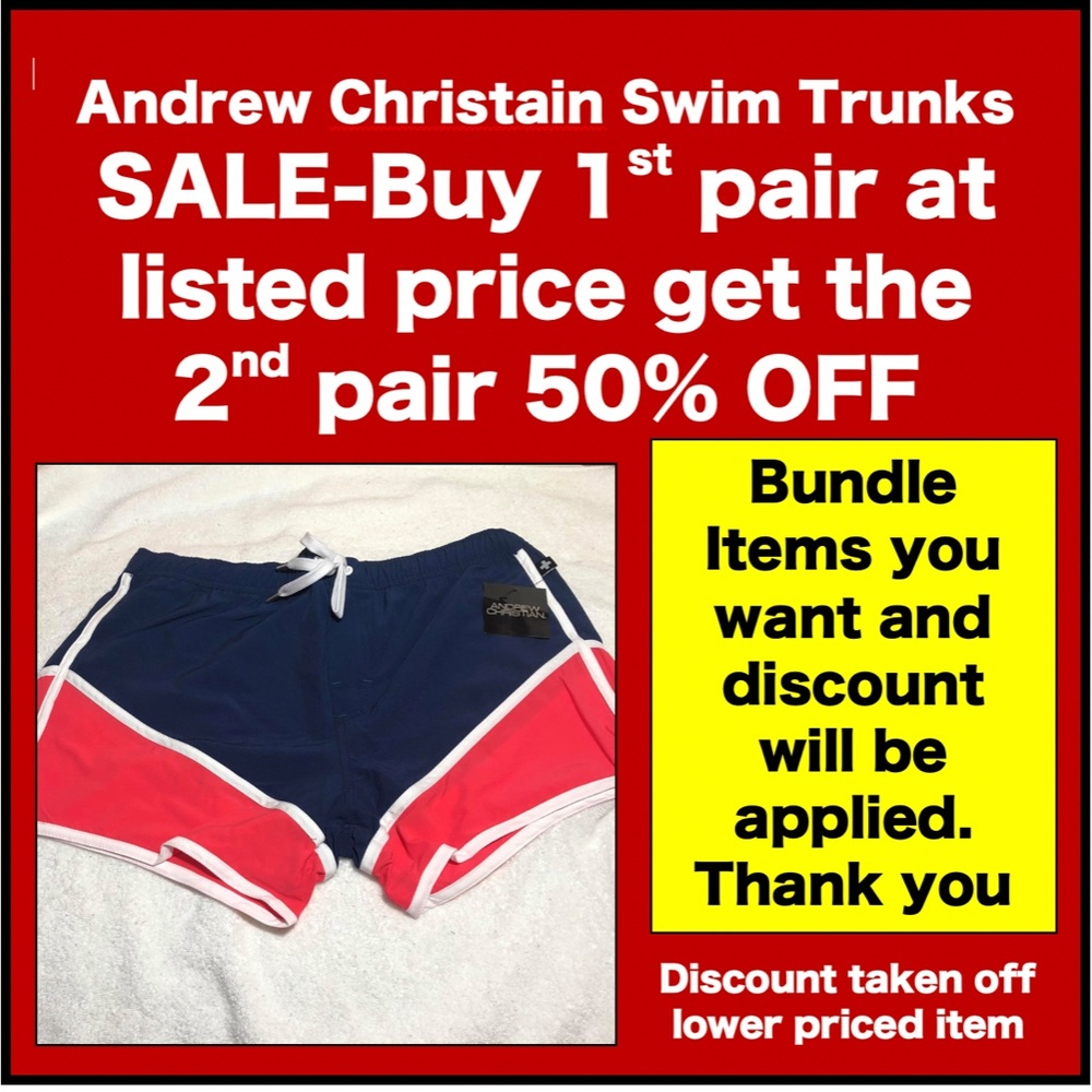 Andrew Christian- Swim Trunks- Navy-Mellon